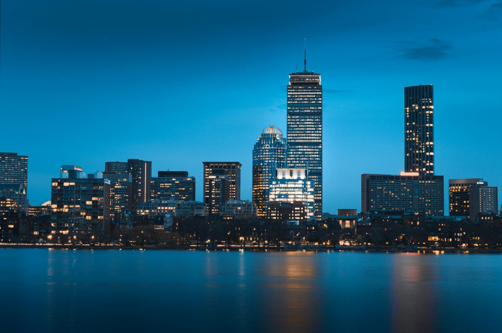 Skyline Boston de nuit 